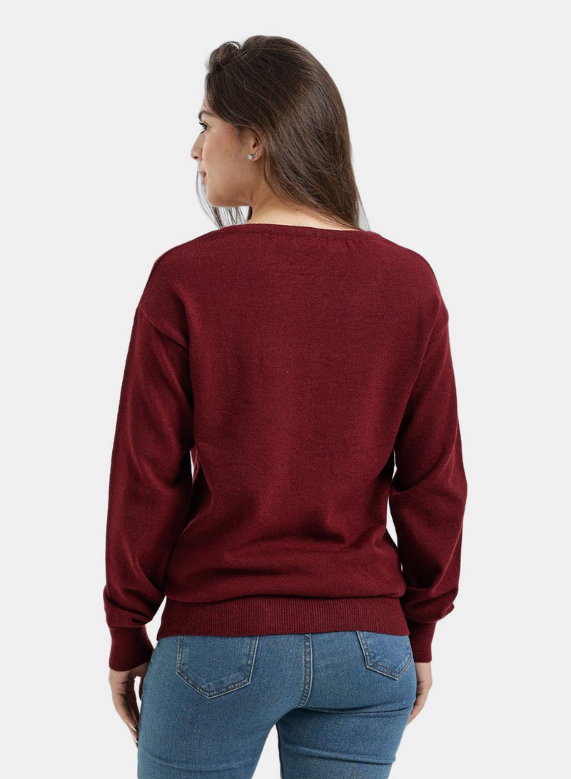Carina V-Neck Knit Pullover - Image 4